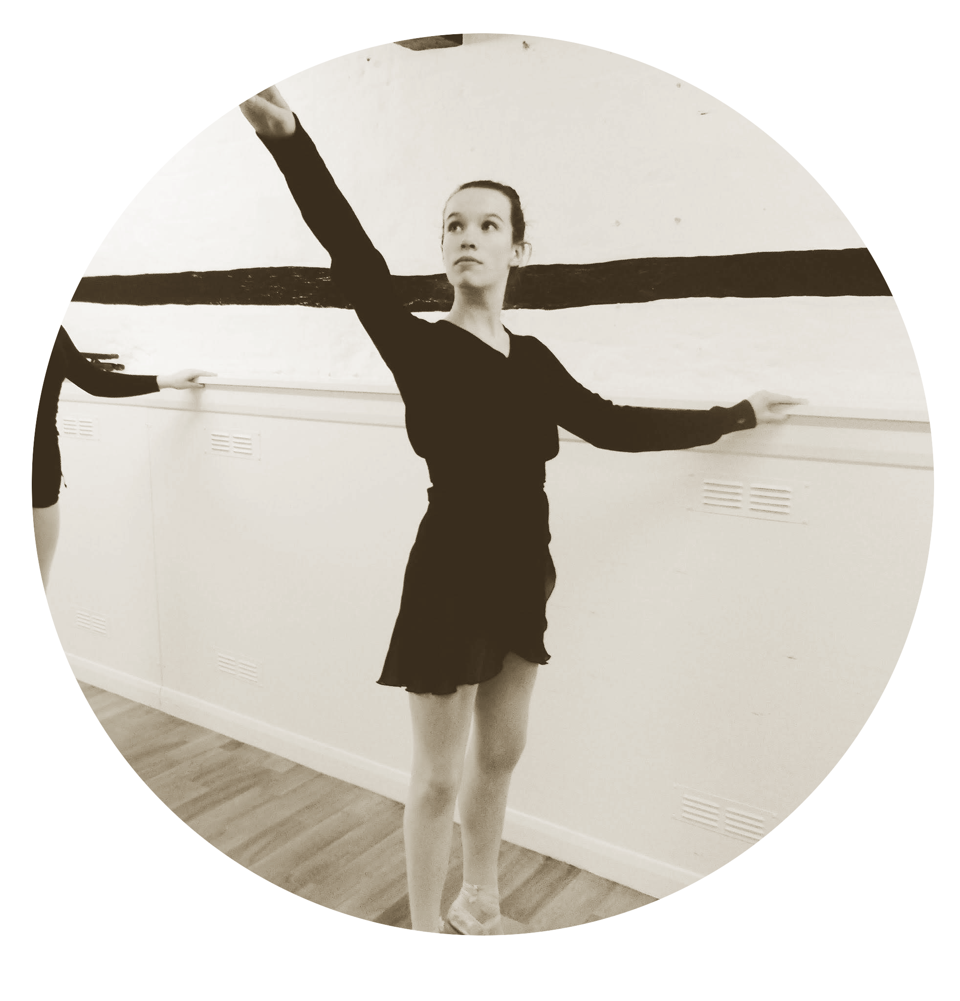 Ballet dancer at the Monzani School of Dancing in Amersham, Buckinghamshire
