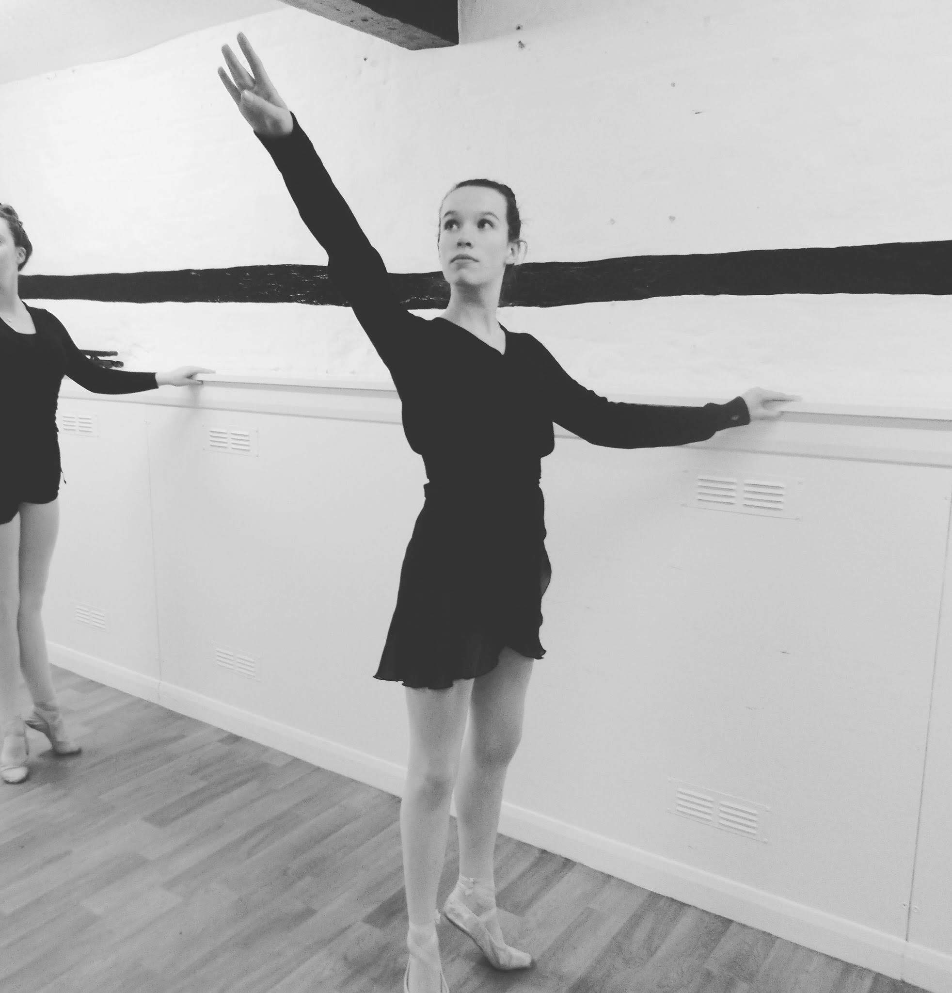 Ballet dancer at the Monzani School of Dancing in Amersham, Buckinghamshire